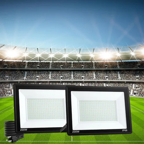 Miniatura 9 de Paquete de 4 luces de inundación LED de 100 W, luces de seguridad superbrillantes de 11000 LM, luz de inundación impermeable IP66 para exteriores