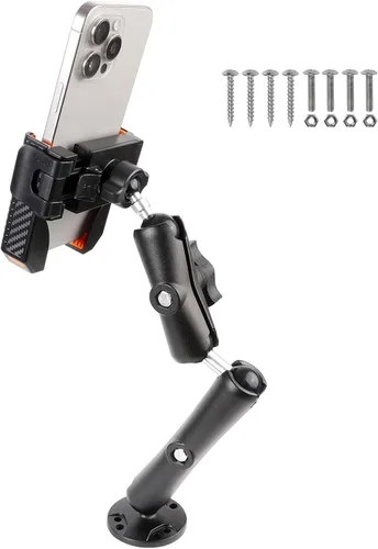 Miniatura 8 de xik Soporte de teléfono para barco, kayak, automóvil, camión, UTV, base redonda AMPS, bloqueo y liberación 1s [ajustable en 360°], se adapta a