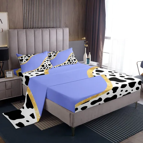 Miniatura 8 de Manfei Juego de sábanas de cactus tamaño individual, juego de ropa de cama de cactus con estampado de vaca para niños, niñas, adolescentes