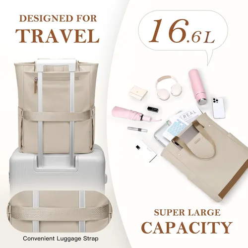 Miniatura 6 de Mochila convertible para mujer, mochila de trabajo, bolso de viaje, mochila para laptop, bolsa de libros para universidad, enfermera, viaje
