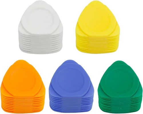 50pcs Triangle Spudger Plastic Pry Opening Tool for Laptop LCD Mobile Phone Tablet Camera Screen Case Disassembly Repair/Guitar Picks Assorted Colors