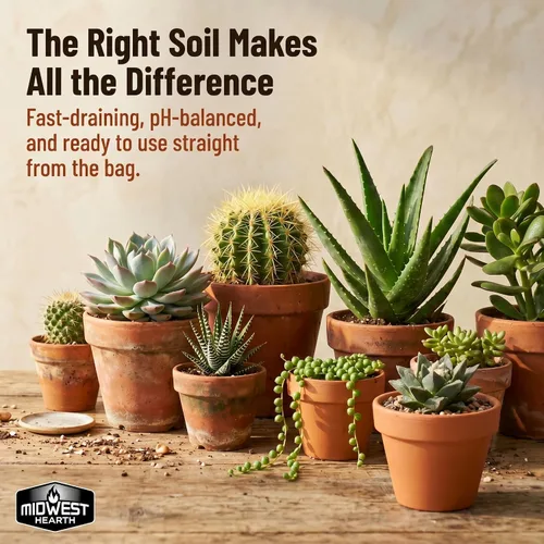Miniatura 2 de Mezcla de tierra natural para macetas de cactus y suculentas (hecha en Estados Unidos) (4 cuartos secos)