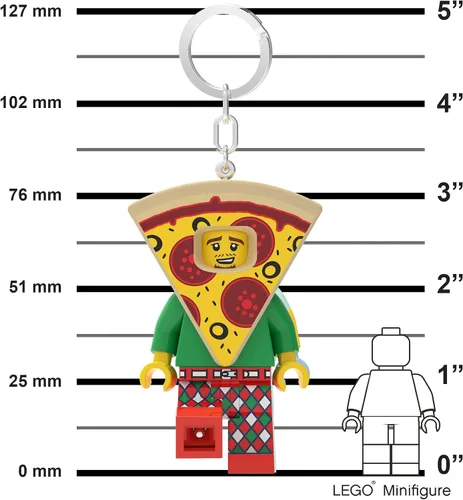 Miniatura 2 de LEGO KE176H - Figura grande de 3 pulgadas de alto, disfraz de pizza con luz LED