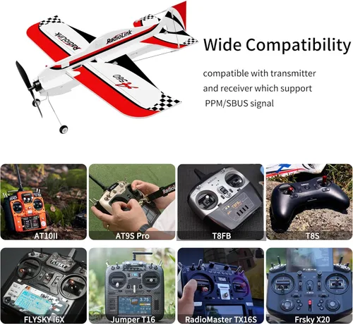 Miniatura 2 de Radiolink A560 Plug & Play (PNP) Avión 3D Radio Control 580mm de Envergadura con 6 Modos de Vuelo, Controlador de Vuelo Byme-A de 4 Canales