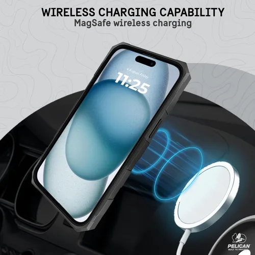 Miniatura 6 de Pelican Shield Series - Funda para iPhone 13/14 de 6.1 pulgadas [compatible con MagSafe] [protección contra caídas de grado militar de 21 pies]