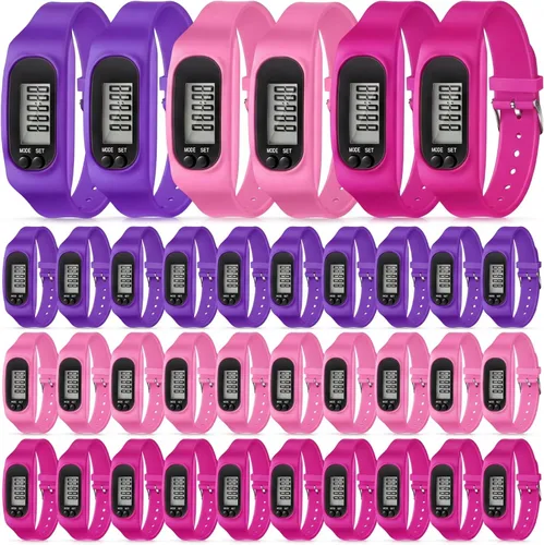 Miniatura 11 de Geyoga Pedometer for Walking Steps and Miles Pedometer Watch Silicone Steps Tracker Running Bracelet Ankle Step Counter for Calorie Burning and Step