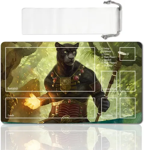 Miniatura 28 de Juego de mesa MTG Playmat Games Tamaño 60X35 cm CCG Compatible para TCG RPG CCG Play Mats (Ajani Steadfast-Zone)