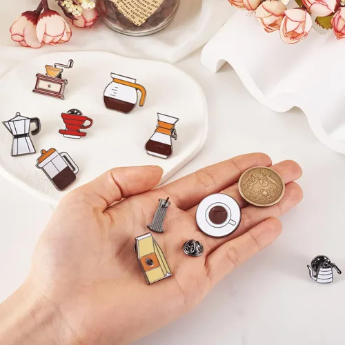Miniatura 27 de Pandahall - Broches esmaltados de aleación con varios temas, broche de solapa, juego de pines esmaltados