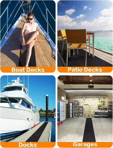 Miniatura 6 de PAMASE Boat Trailer Bunk Carpet - Ultra Thick Wear-Resistant Marine Carpeting Covers for Boat Lift Bunks, Shock Absorption Padding Mats Parts