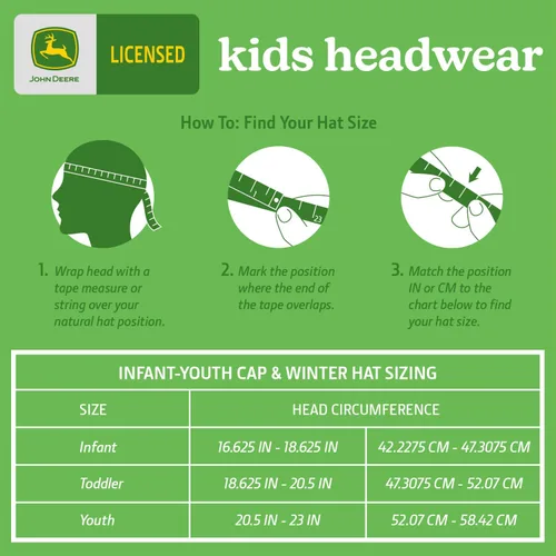 Miniatura 4 de John Deere Sombrero de invierno para niños pequeños tamaños