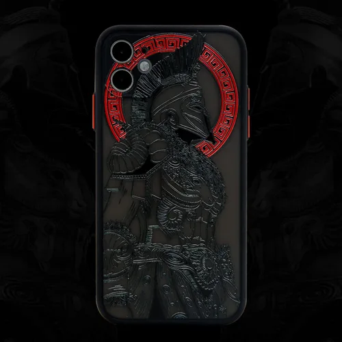 Miniatura 9 de Cool Gladiator - Funda para teléfono con relieve 3D, compatible con iPhone 7/8/SE, transparente esmerilado y moderno