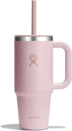 Miniatura 56 de Hydro Flask Vaso de Viaje con Asa, Tapa y Pajita - Acero Inoxidable Aislado en 24 Oz Aloe