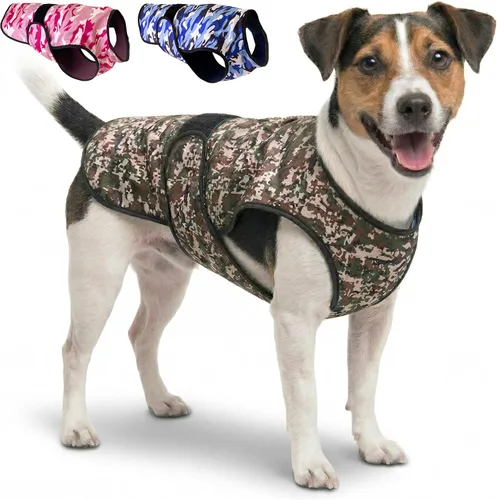 Miniatura 22 de Chaleco refrescante para perros, 2 capas de enfriamiento con tela de microfibra suave, ligero, ajustable y cómodo, protección UV para perros