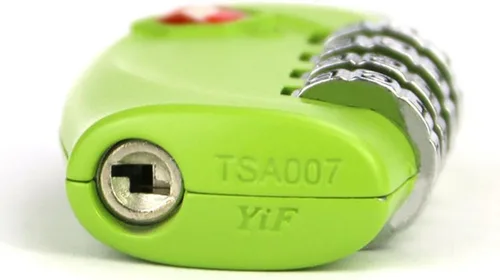 Miniatura 3 de Combinación de cerraduras de equipaje de viaje aprobadas por la TSA de 4 dígitos para maletas (verde-4 unidades)