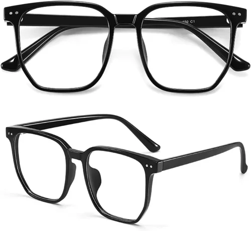 MAKIRO Gafas de miopía de marco grande -0.5, -4.00 de intensidad para hombres y mujeres con miopía ligera