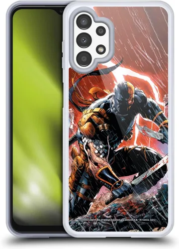 Head Case Designs Funda de gel suave con licencia oficial de la Liga de la Justicia DC Comics Vol. 1 Gods of War Deathstroke Comic Art compatible