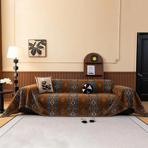 Miniatura 57 de ROOMLIFE Manta Funda Azteca Bohemia para Sofá, Decoración del Hogar Estilo Granja, Fundas de Sofá para Loveseat, Sofás de 2/3 Cojines, Apta