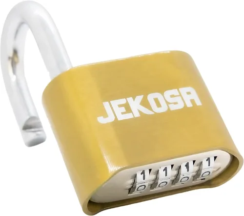 Miniatura 9 de JKC/50 [Weatherpoof] Cerradura de combinación resistente al aire libre - Cerradura con código de 4 dígitos [sin llave] - Ideal para puerta, Dorado