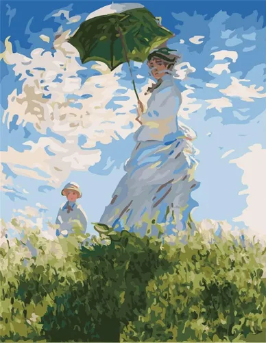 Miniatura 10 de YEESAM ART Monet - Pintura por números para adultos, flores de alcachofa de Jerusalén de 16 x 20 pulgadas, lienzo de lino acrílico, kit de pintura