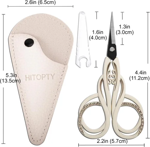 Miniatura 2 de Tijeras de costura pequeñas, tijeras de precisión de punta afilada para manualidades, costura, bordado, punto de cruz, detalle de ganchillo, corte