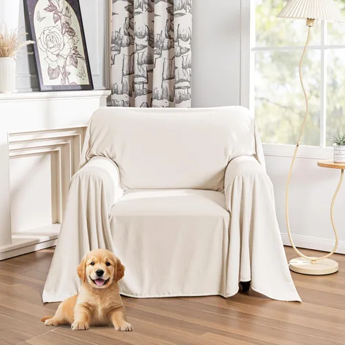 Miniatura 31 de MYSKY HOME Fundas Negras para Sofá Seccional, Fundas de Sofá para Sofá de Dos Plazas, Fundas de Sofá para Perros, Funda de Sofá Lavable, Manta Funda