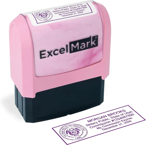 Miniatura 72 de ExcelMark Sello Notarial para los 50 Estados - Sello Oficial del Estado - Texas Negro