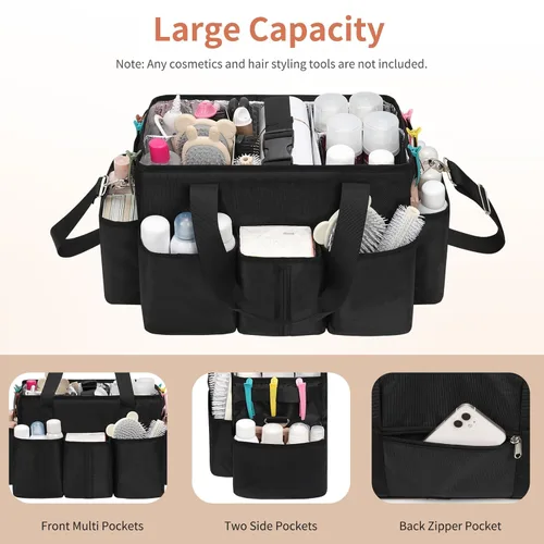 Miniatura 3 de Bolsa de viaje para estilista, bolsa de viaje extra grande para herramientas para el cabello, organizador de herramientas para el cabello
