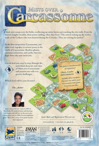 Miniatura 4 de Juego de mesa Mists Over Carcassonne Juego de estrategia de construcción de territorios Juego familiar cooperativo para niños y adultos A
