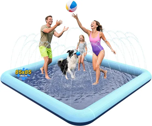 Miniatura 14 de VISTOP - Alfombrilla antideslizante para niños y perros, juguetes acuáticos de verano para piscinas de aspersión - Alfombrilla divertida para jugar