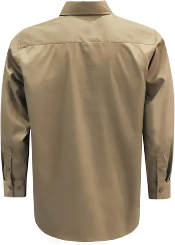 Miniatura 4 de KONRECO Camisas FR para hombre, resistentes al fuego, camisa de trabajo con botones, 100% algodón, 6.5 onzas, camisas de soldadura ligeras