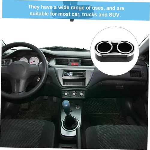 Miniatura 8 de Soporte de doble taza automático para coches, camiones y SUV, soporte estable para bebidas de automóvil, organizador de bebidas de doble agujero
