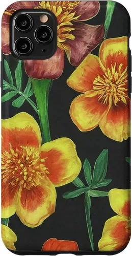 Miniatura 11 de iPhone 15 Marigolds Yellow Orange Spring Flower Pattern Case