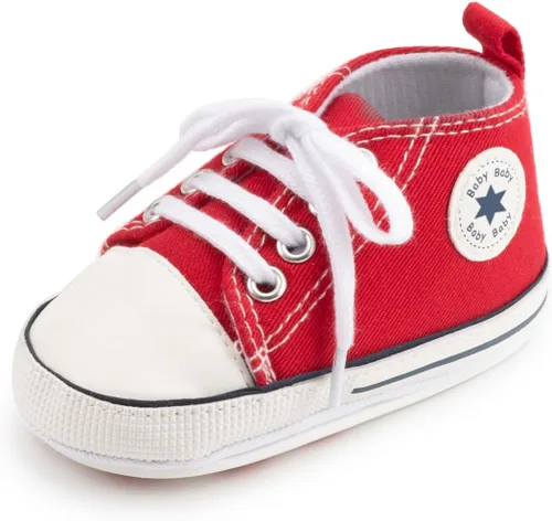 Miniatura 37 de KIDSUN zapatos deportivos altos hasta el tobillo para bebés, niños y niñas con suela antideslizante, suaves, para recién nacidos, zapatos