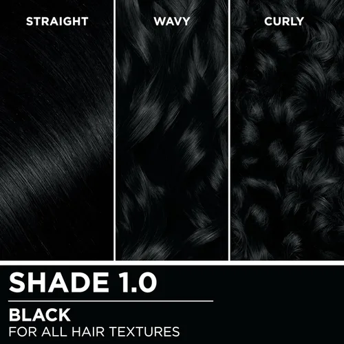 Miniatura 7 de Garnier Tinte permanente para el cabello Olia sin amoníaco, color brillante, rico en aceite, 1.0 negro, 2 unidades (el embalaje puede variar)