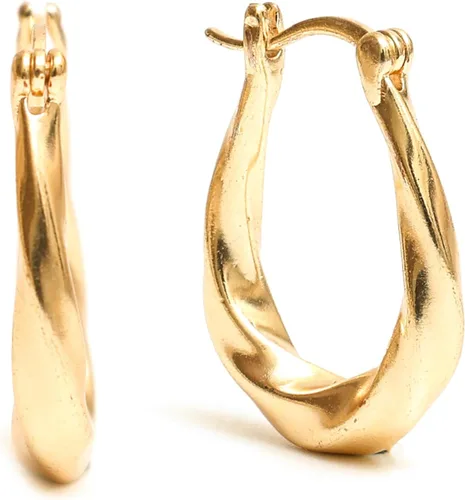 Miniatura 63 de Gempires - Aretes ligeros y gruesos, delicados y minimalistas, hipoalergénicos, chapados en oro, sin deslustre, diseño clásico, para uso diario