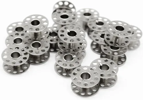 Miniatura 5 de Estuche de 2 piezas con 20 bobinas de metal para máquina de coser, bobinas de repuesto para costura artesanal, compatible con Brother, Janome