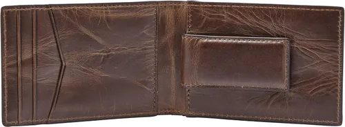 Miniatura 48 de Fossil Cartera Anderson de piel delgada y minimalista con bolsillo frontal plegable para hombre