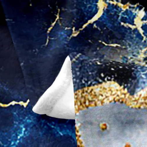 Miniatura 3 de Manta de forro polar de mármol tamaño individual de 60 x 80 pulgadas, manta de franela de líneas geométricas con purpurina dorada, manta de franela