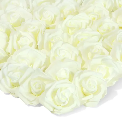 Miniatura 15 de Juvale – 100 unidades de rosas artificiales para decoración de bodas, baby showers, manualidades, 3 pulgadas Azul