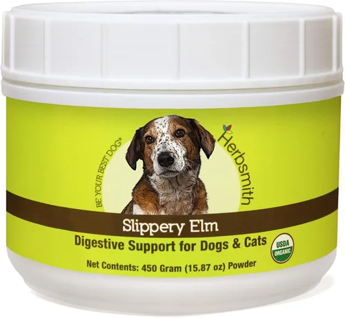 Miniatura 11 de Herbsmith Olmo resbaladizo orgánico - Ayuda digestiva para perros y gatos - Alivio del estreñimiento y la diarrea para perros y gatos - Ayuda