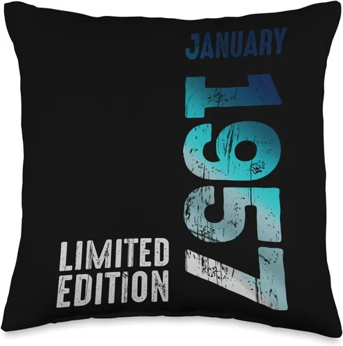 Miniatura 4 de January 1957 Year 1957 Retro 1957 Vintage Limited Edition Throw Pillow