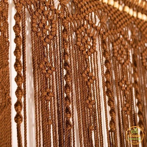 Miniatura 4 de Cortinas y cortinas colgantes de macramé, cortinas largas para sala de estar, cortina con borlas para puerta, cortina de cuentas para puertas