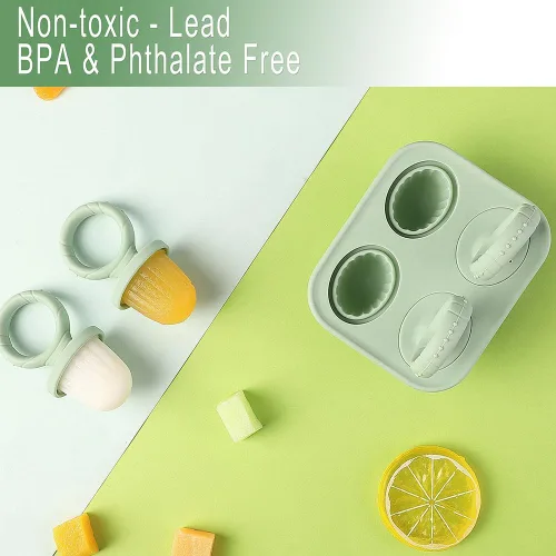 Miniatura 4 de Moldes de silicona para paletas, mini moldes para paletas de leche materna con palitos, máquina de paletas para morder leche materna congelada