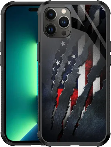 Miniatura 44 de Funda con diseño de ciervo y bandera estadounidense para iPhone 11 Pro Max - Funda protectora de poliuretano termoplástico resistente, antiarañazos