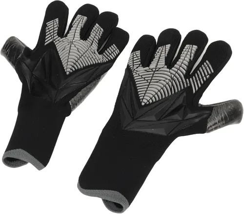 Miniatura 4 de Qiilu Guantes de fútbol de látex para portero de fútbol, guantes de portero para competición de fútbol, látex negro transpirable, guantes de portero
