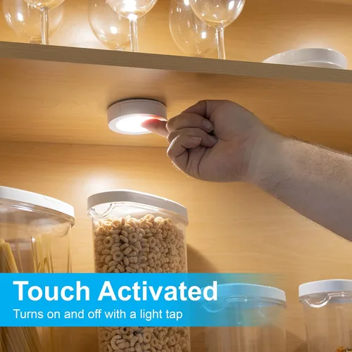Miniatura 3 de GE Luces LED de disco activadas por tacto, 20 lúmenes, blanco, 25434