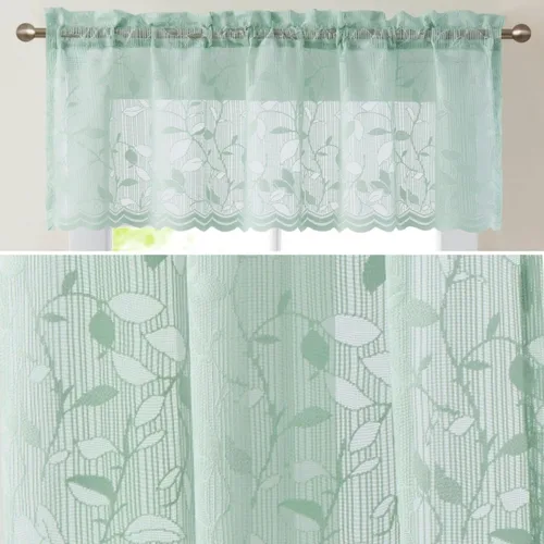 Miniatura 17 de HLC.ME Joyce - Cortina de encaje transparente para cocina, cafetería, para ventanas pequeñas, cocina y baño, 30 pulgadas de ancho x 36 pulgadas