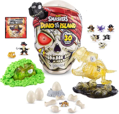 Miniatura 12 de Smashers Dino Island Mini Egg Spinosaurus de ZURU - Juguete de descubrimiento prehistórico con 10 sorpresas, juguetes de dinosaurio, slime, arena
