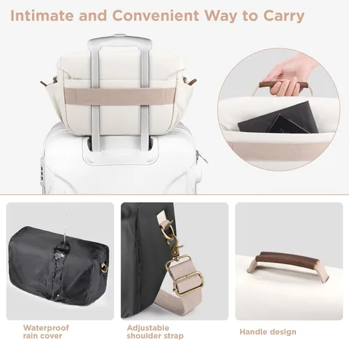 Miniatura 4 de SMRITI Bolso de cámara de lona pequeño - DSLR/SLR Bolso impermeable para cámara Canon/Sony/Nikon/Fuji, lindo bolso cruzado para cámara con funda