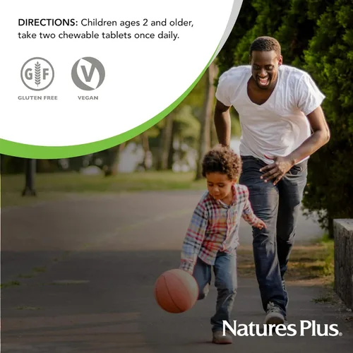 Miniatura 6 de NaturesPlus Animal Parade - Multivitamínico masticable para niños, sabor a uva, 180 tabletas en forma de animal, promueve la salud y el bienestar